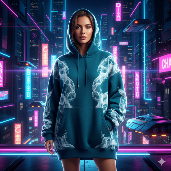 Aether Smoke Techwear Hoodie – Futuristic Streetwear