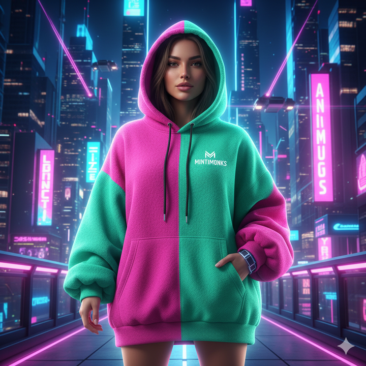 Dual-Core Techwear Hoodie – Futuristic Streetwear Essential