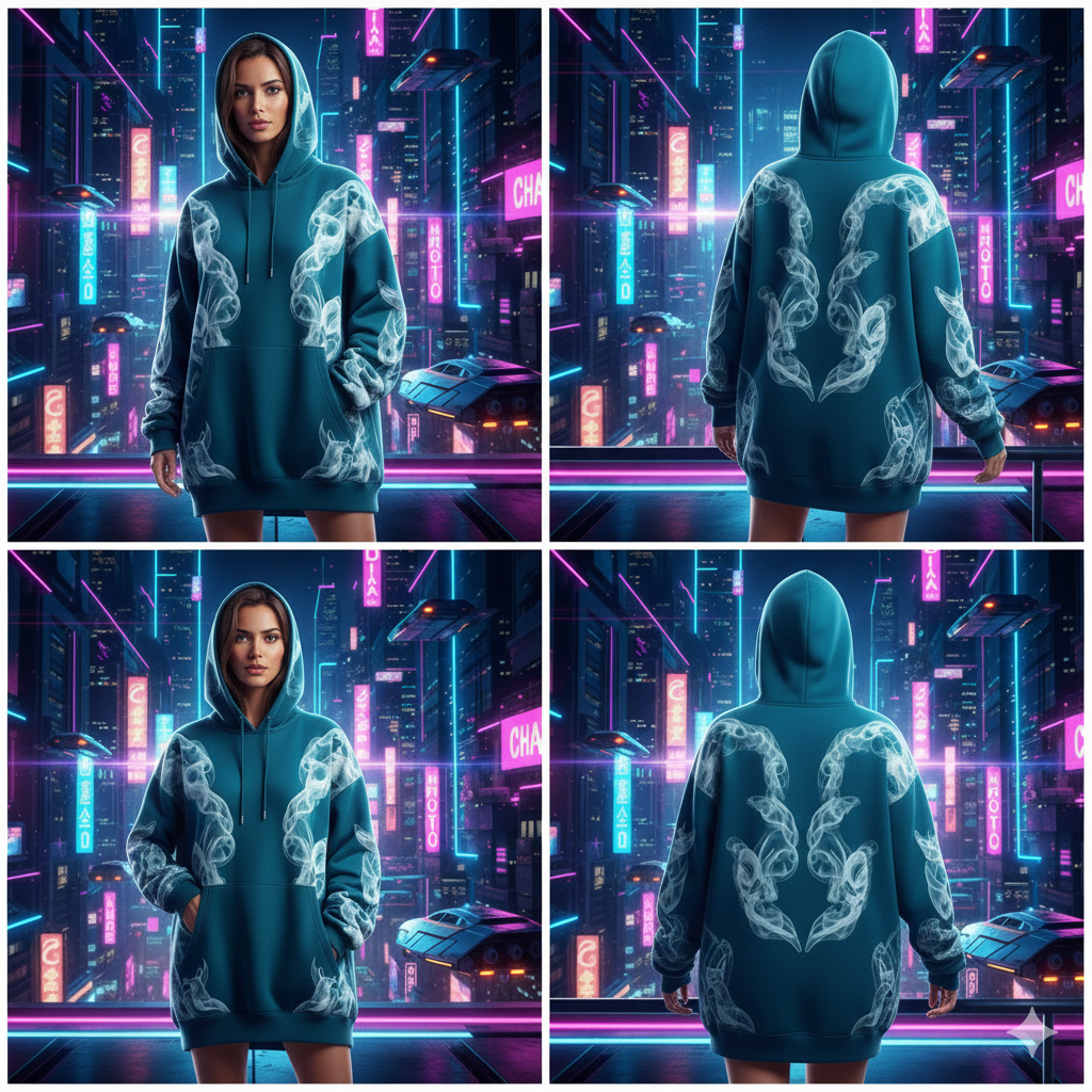 Aether Smoke Techwear Hoodie – Futuristic Streetwear
