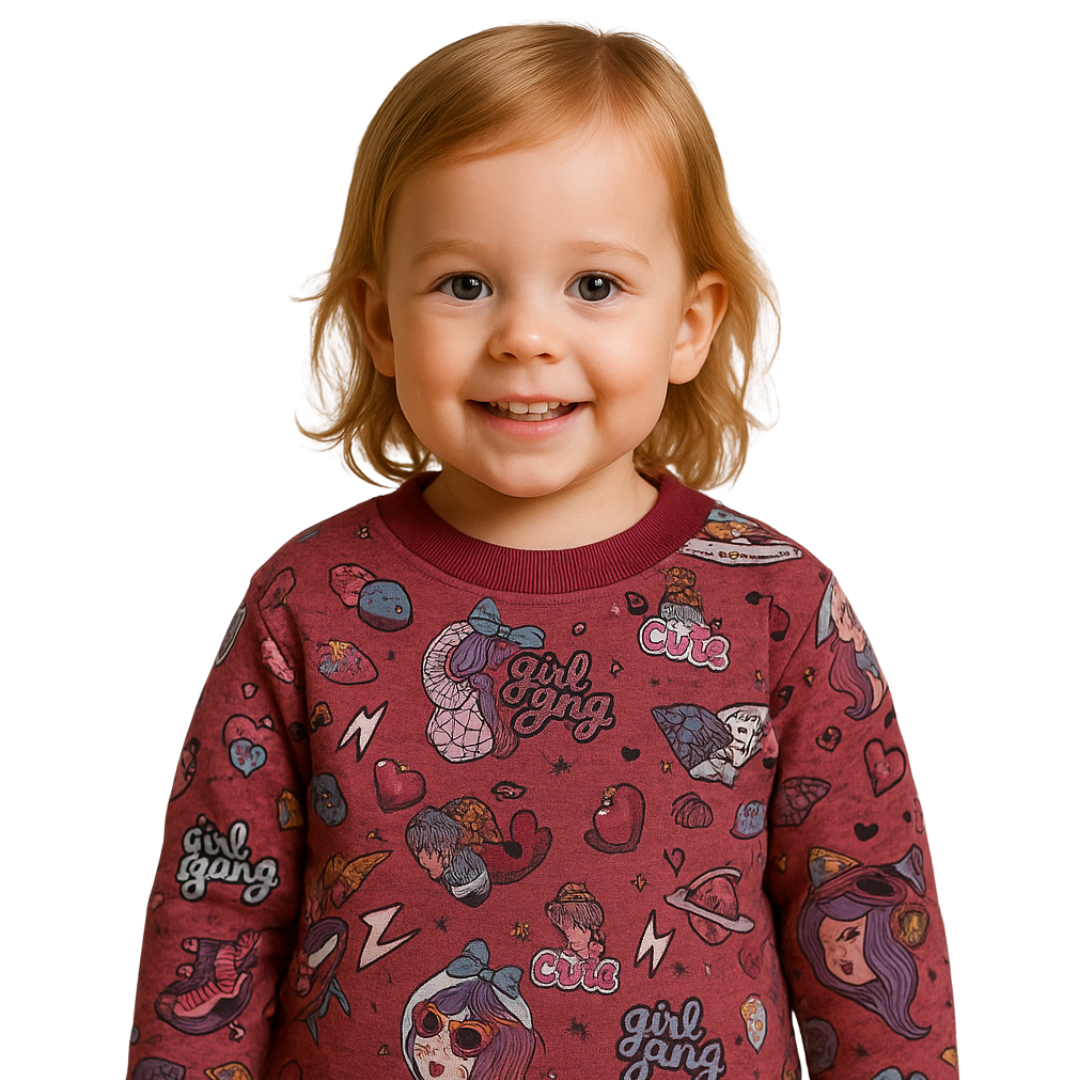 Kinder-Trainingsanzug mit Blumenmuster - für Komfort, Spiel und Persönlichkeit