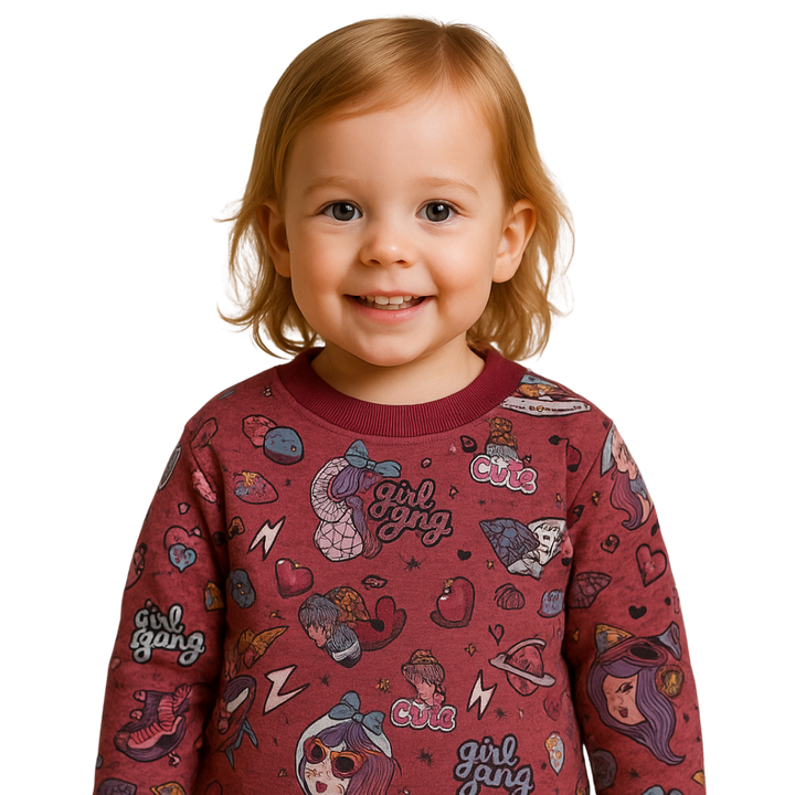 Kinder-Trainingsanzug mit Blumenmuster - für Komfort, Spiel und Persönlichkeit