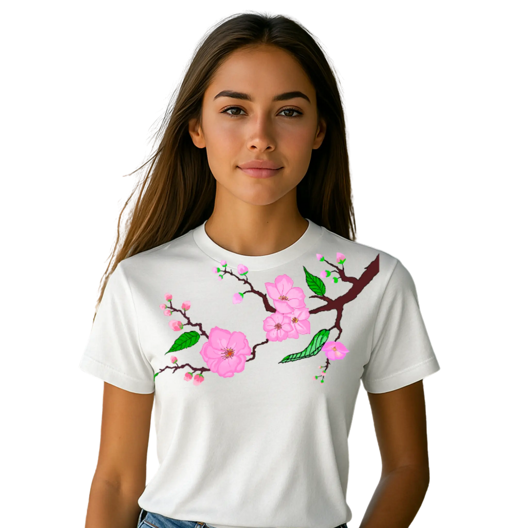 Cherry Blossom T-Shirt for Women Mintimonks