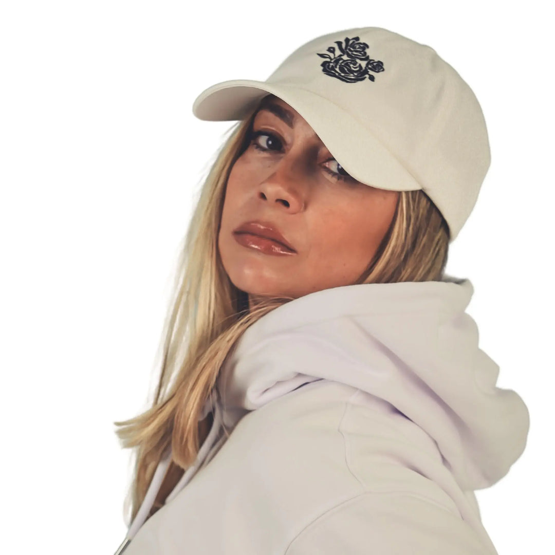 Black Rose Embroidered Dad Cap MINTIMONKS