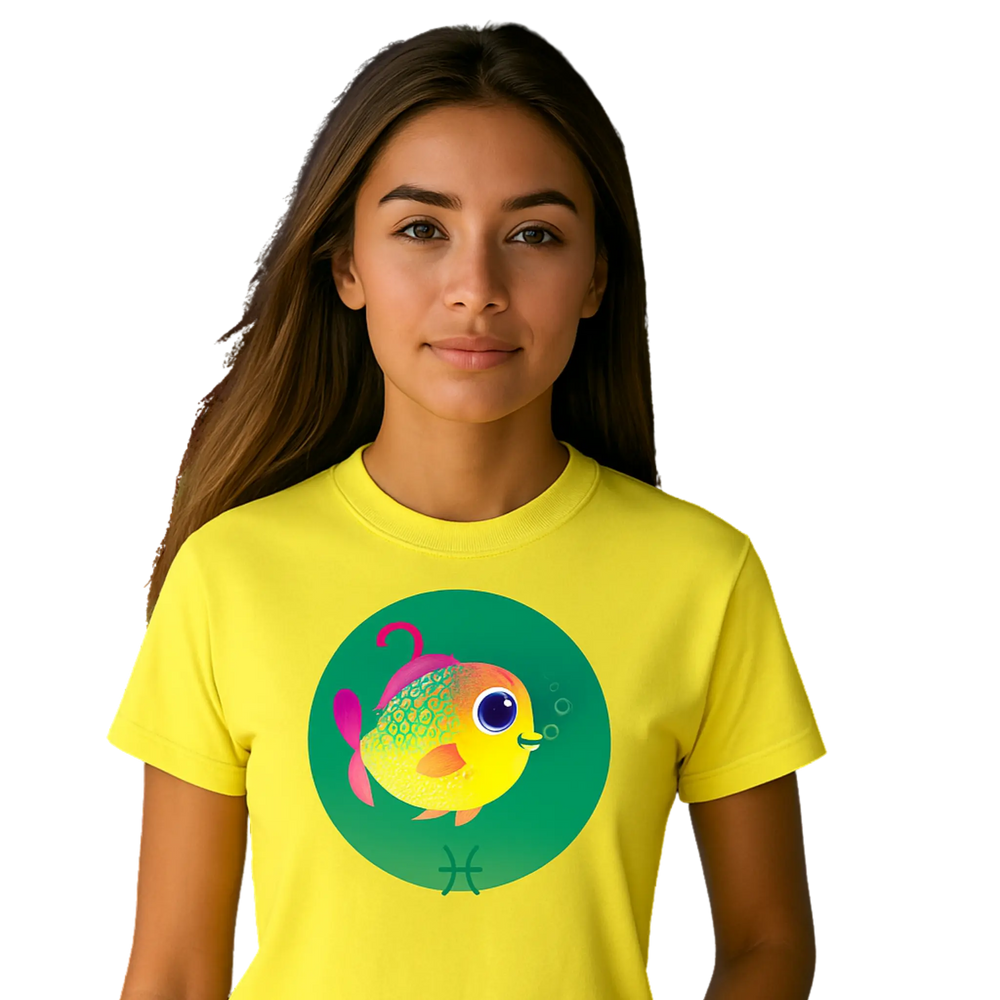 Pisces Zodiac T-Shirt – Vibrant Artistic Fish Design MINTIMONKS