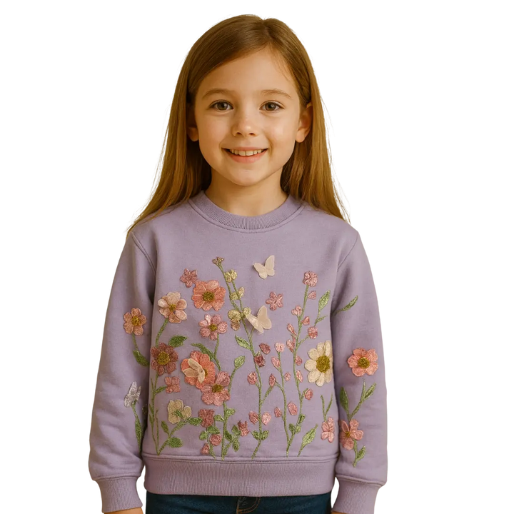 Lavendelblüten-Kinder-Sweatshirt MINTIMONKS