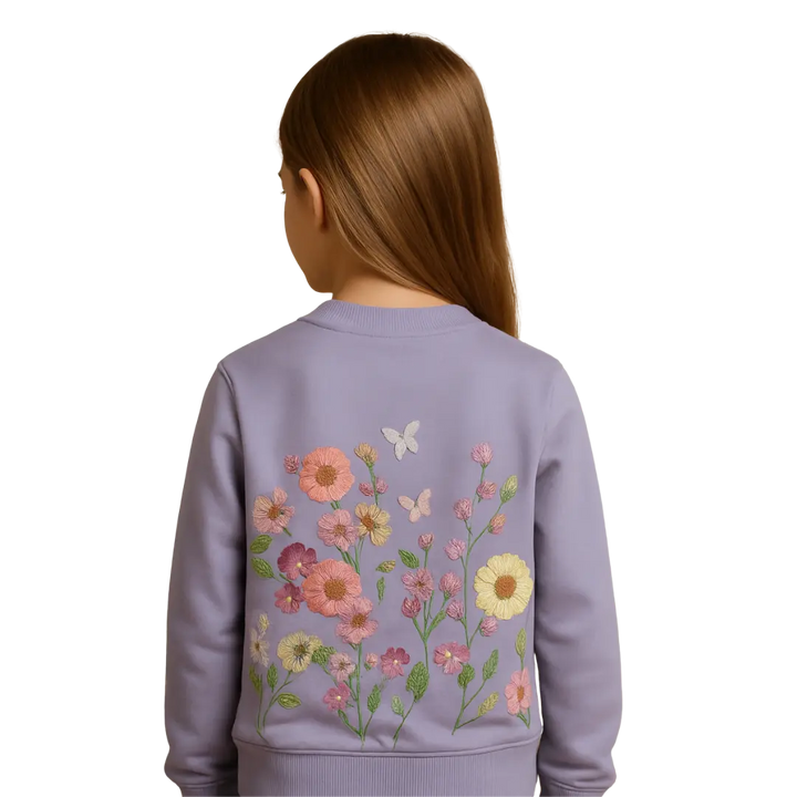 Lavendelblüten-Kinder-Sweatshirt MINTIMONKS
