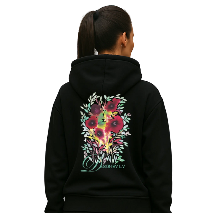 Black Floral Hoodie MINTIMONKS