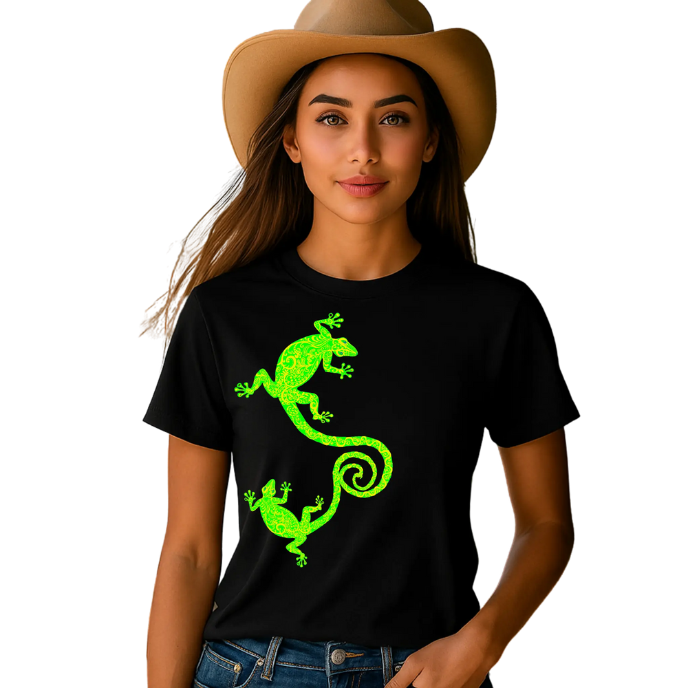 Tribal Gecko Glow Tee Mintimonks
