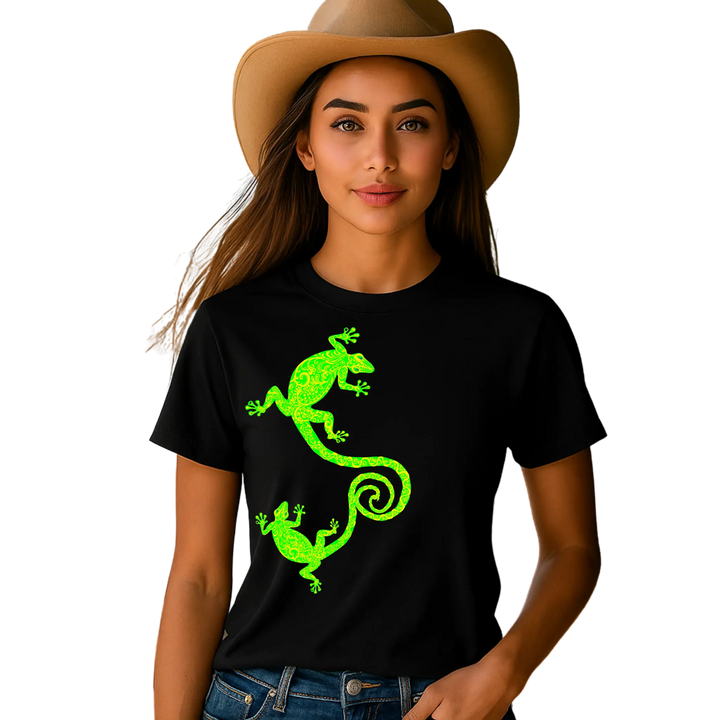 Tribal Gecko Glow Tee Mintimonks